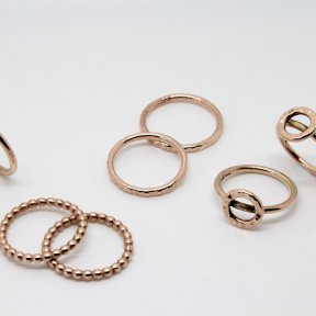 The range of Handmade 9ct Rose Gold - stacking rings - sold separately