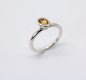 Oval cut Citrine gem set silver stacking ring