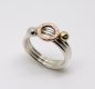 A stacking set of rose gold circle ring with bobble rings all available individually
